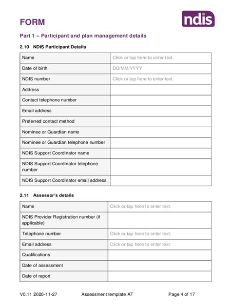 ndis early intervention report template